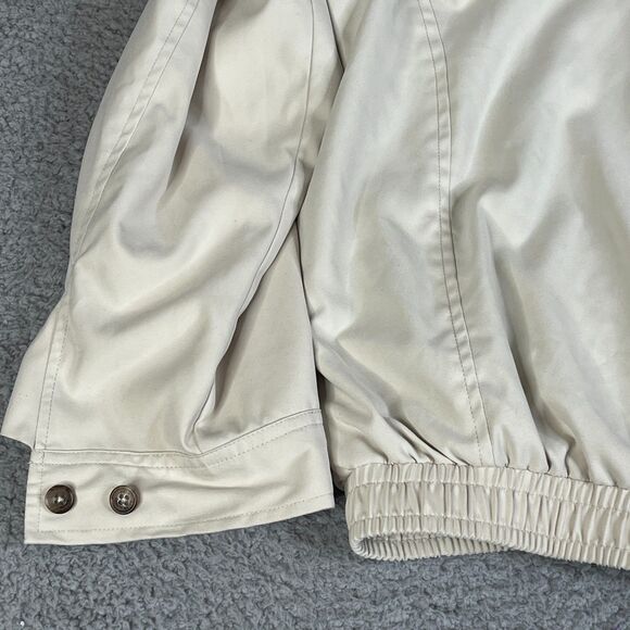 VTG Polo Ralph Lauren Jacket Large Tan Full Up Plaid Lined Bi Swing Windbreaker - Picture 9 of 13